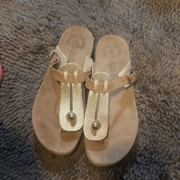 Women's  sandals white and silver well worn - Picture 6 of 10